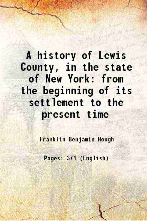 A history of Lewis County in the state of New …