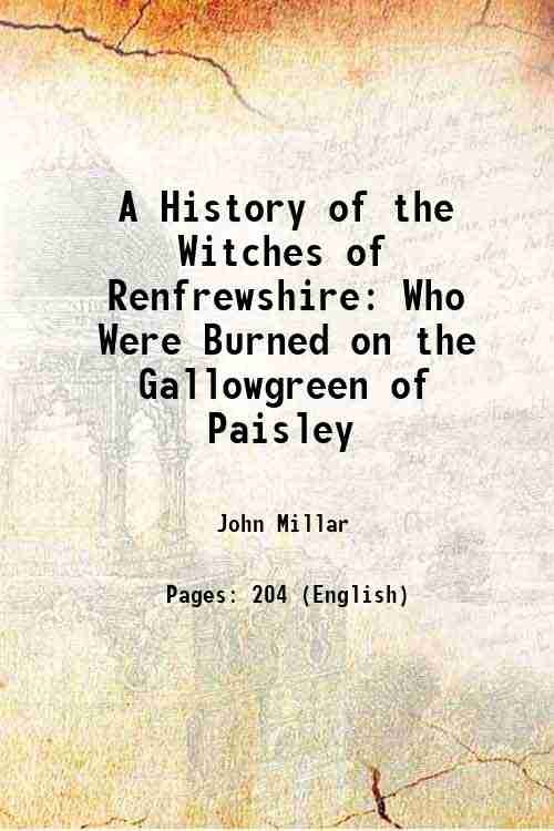 A History of the Witches of Renfrewshire: Who Were Burned … | Immagine principale