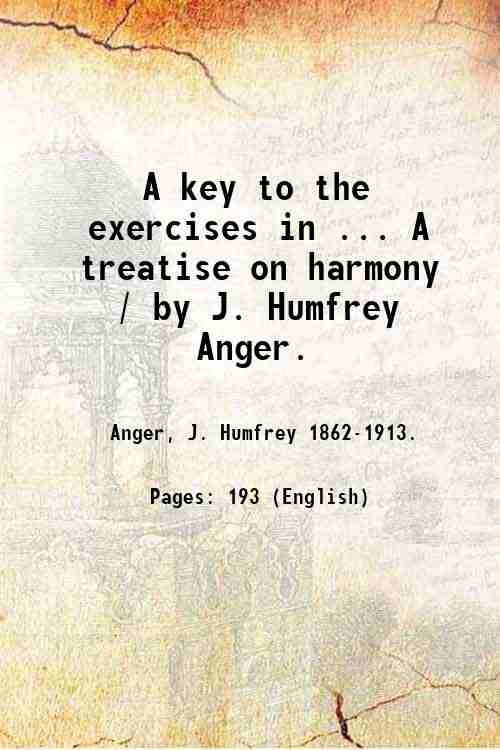 A key to the exercises in . A treatise on …