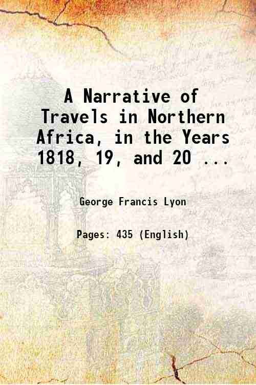 A Narrative of Travels in Northern Africa, in the Years … | Immagine principale