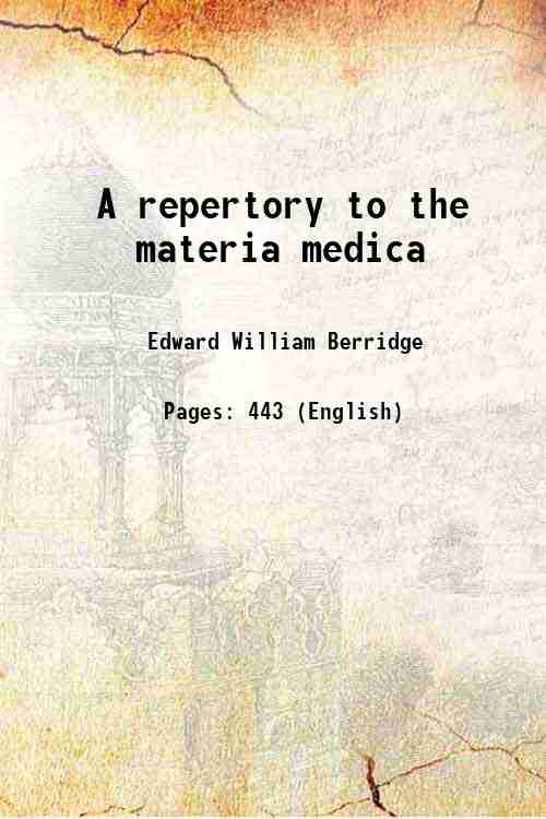 A repertory to the materia medica 1869