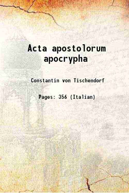 Acta apostolorum apocrypha 1851