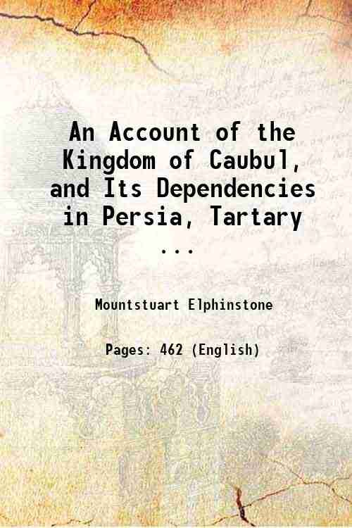 An Account of the Kingdom of Caubul, and Its Dependencies … | Immagine principale