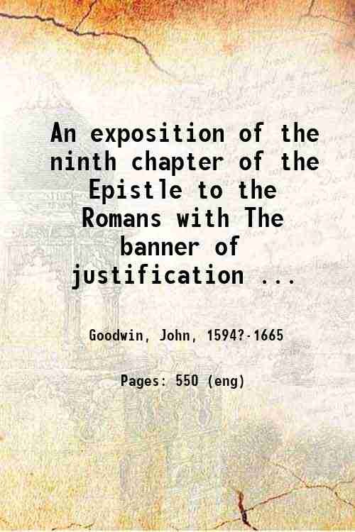 An exposition of the ninth chapter of the Epistle to …