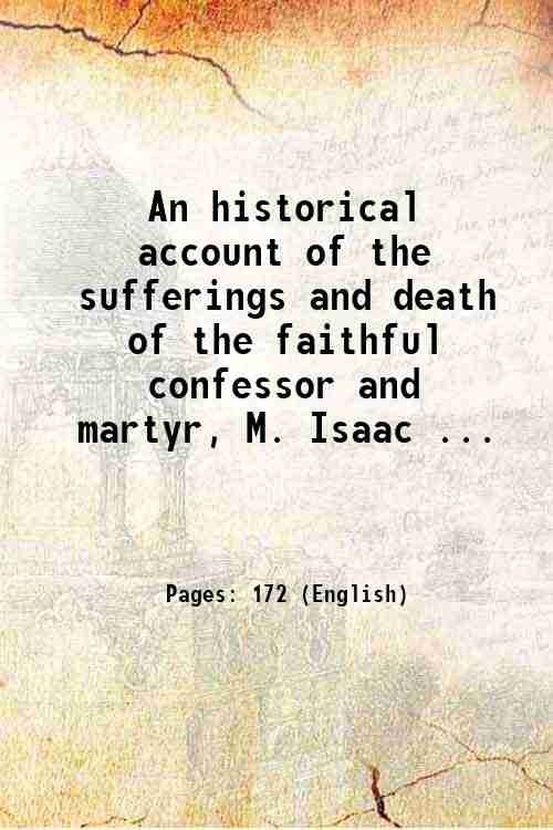 An historical account of the sufferings and death of the …