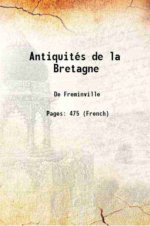 AntiquitÈs de la Bretagne 1837