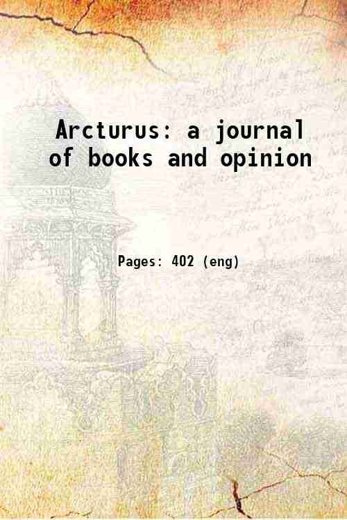 Arcturus a journal of books and opinion Volume 1 1841 | Immagine principale