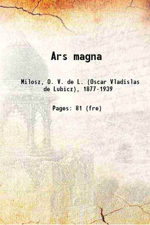 Ars magna 1924