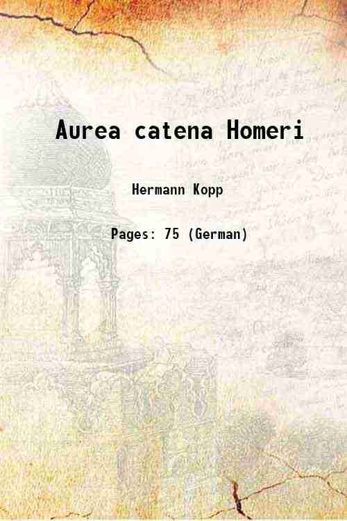 Aurea catena Homeri 1880 | Immagine principale