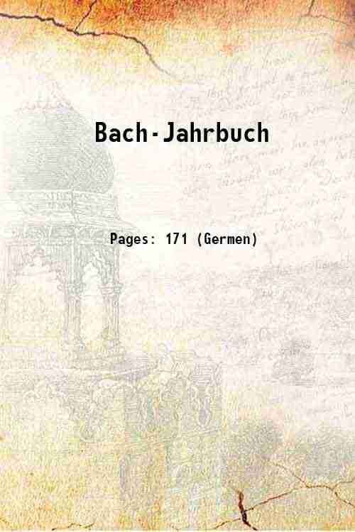 Bach-Jahrbuch Volume 21 1924