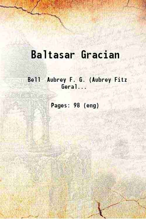 Baltasar Gracian 1921