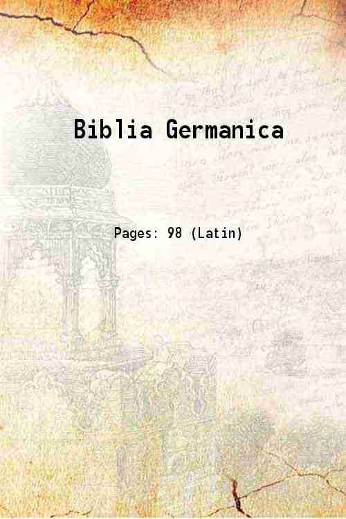 Biblia Germanica 1466