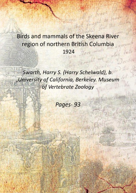 Birds and mammals of the Skeena River region of northern … | Immagine principale