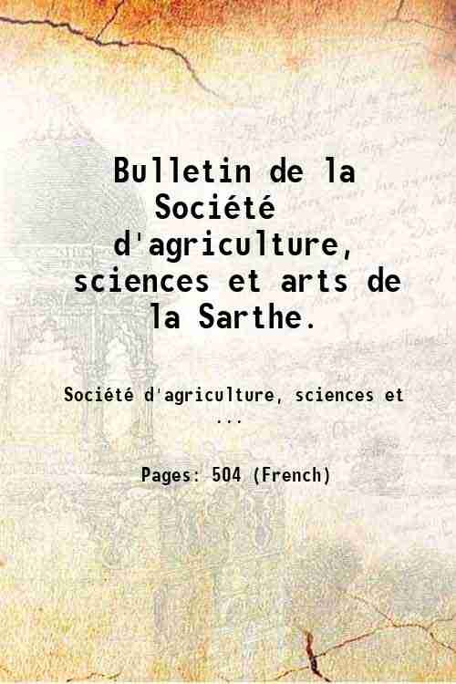 Bulletin de la SociÈtÈ d'agriculture, sciences et arts de la …