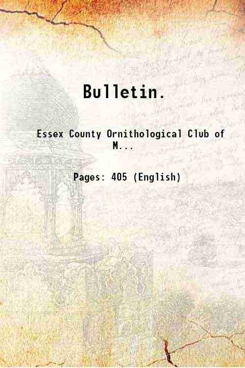 Bulletin. Volume 1-6 1919-1924