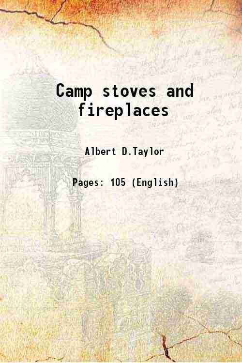 Camp stoves and fireplaces 1937