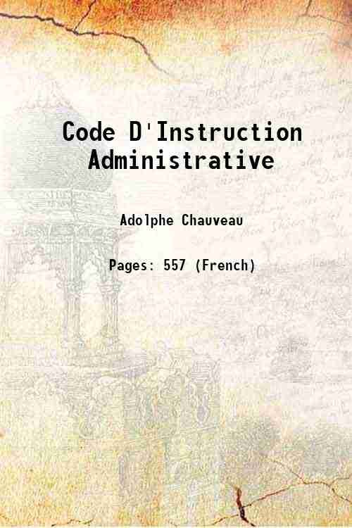 Code D'Instruction Administrative 1950