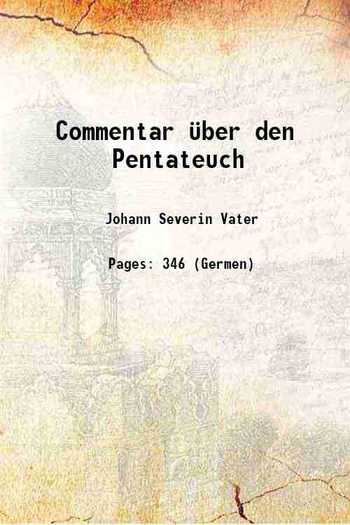 Commentar ¸ber den Pentateuch Volume Part-1 1802
