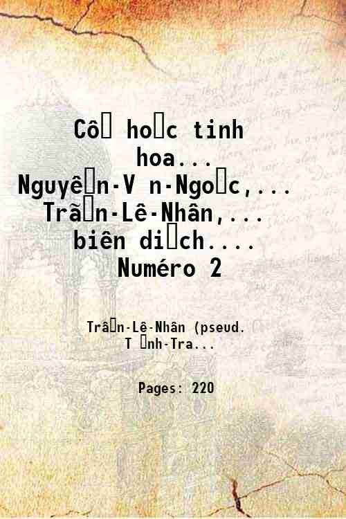 CÙ? ho?c tinh hoa. NguyÍ?n-V?n-Ngo?c,. Tr„?n-LÍ-Nh‚n,. biÍn di?ch. NumÈro 2 …