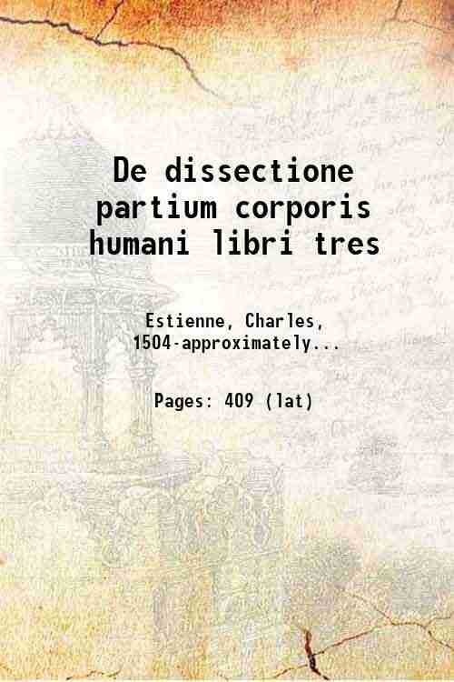 De dissectione partium corporis humani libri tres 1545