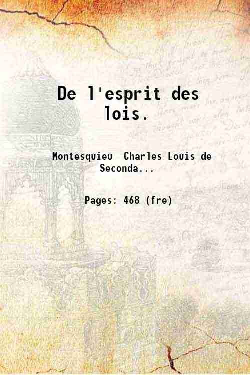 De l'esprit des lois. Volume 3 1777 | Immagine principale