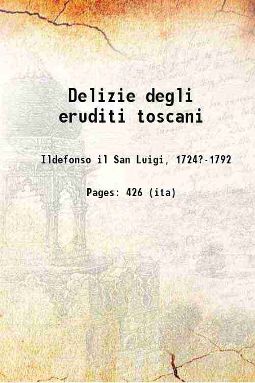 Delizie degli eruditi toscani Volume 7 1776 | Immagine principale