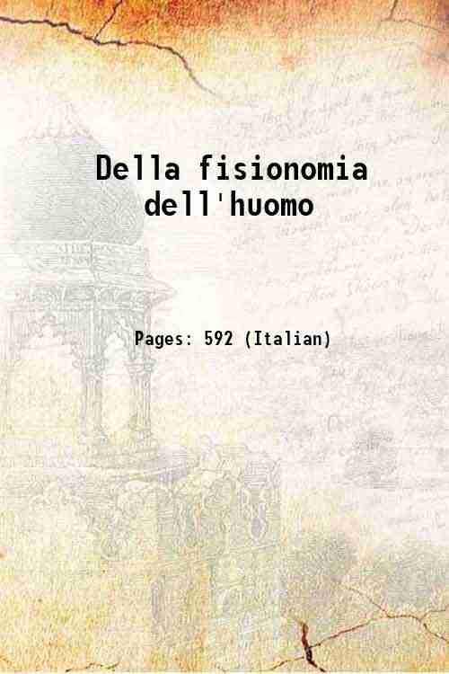 Della fisionomia dell'huomo 1744 | Immagine principale