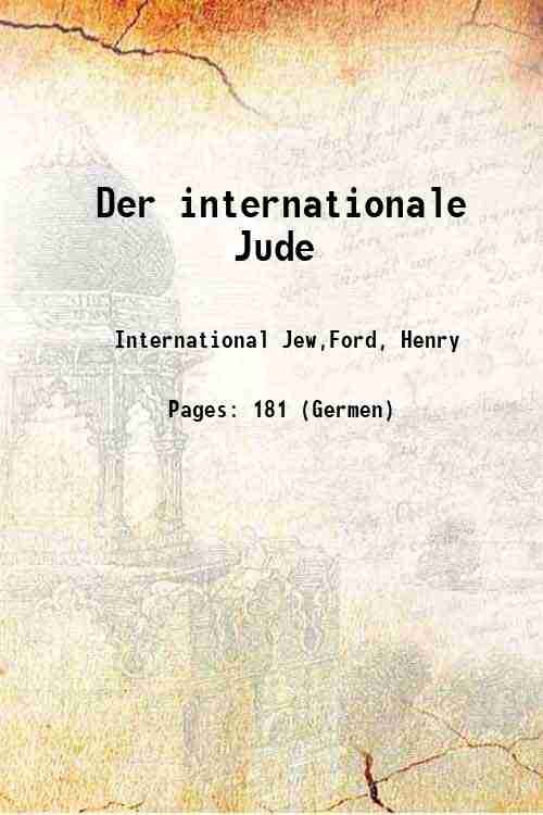 Der internationale Jude Volume 2 1922