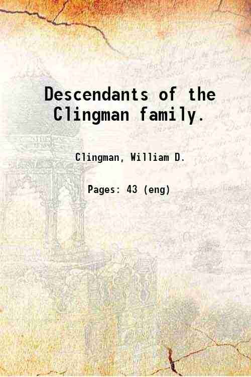 Descendants of the Clingman family. 1928 | Immagine principale
