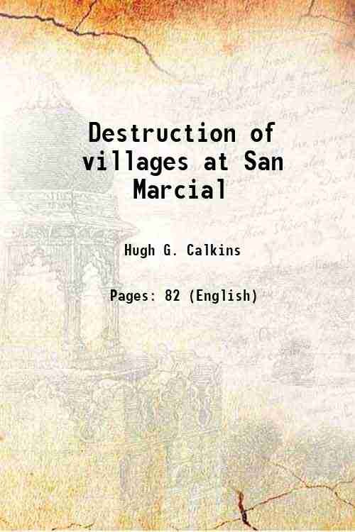 Destruction of villages at San Marcial Volume no.38 1937 | Immagine principale