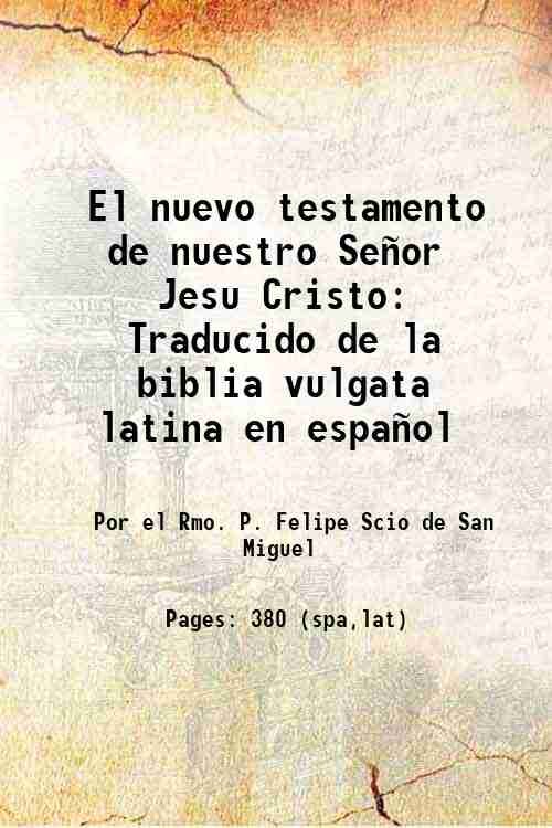El nuevo testamento de nuestro SeÒor Jesu Cristo Traducido de … | Immagine principale