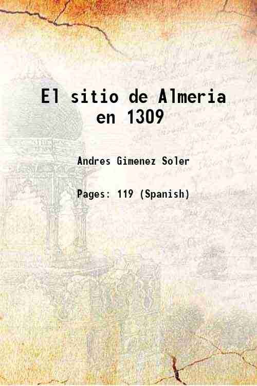 El sitio de Almeria en 1309 1904
