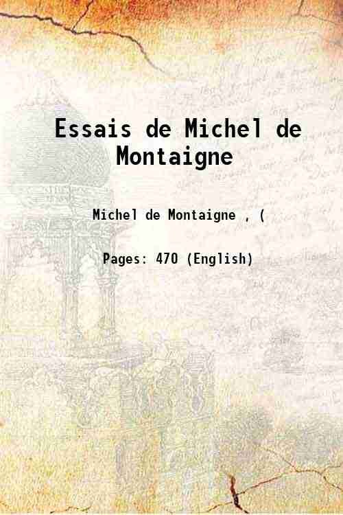 Essais de Michel de Montaigne 1823 | Immagine principale