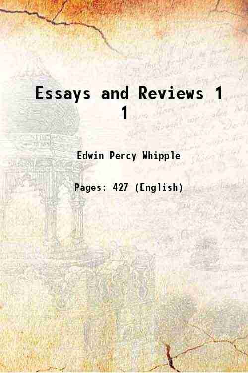 Essays and Reviews Volume 1 1851