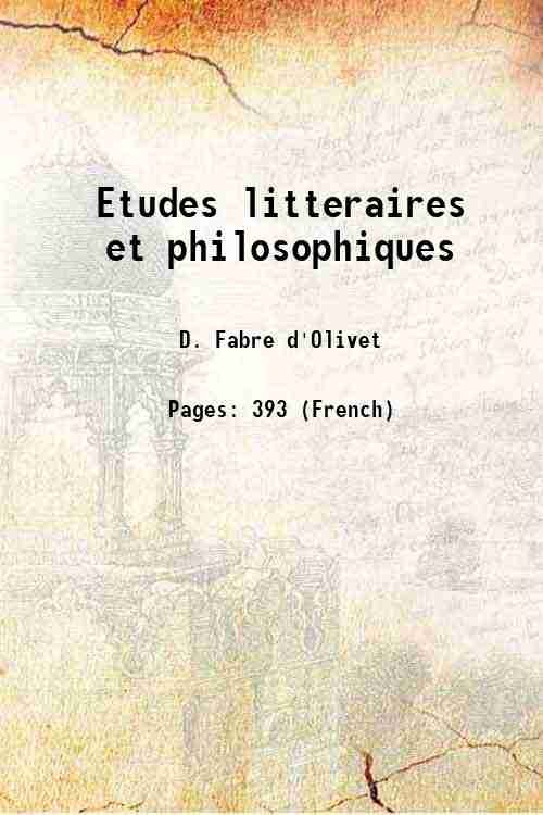Etudes litteraires et philosophiques 1835