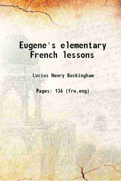 Eugene's elementary French lessons 1881