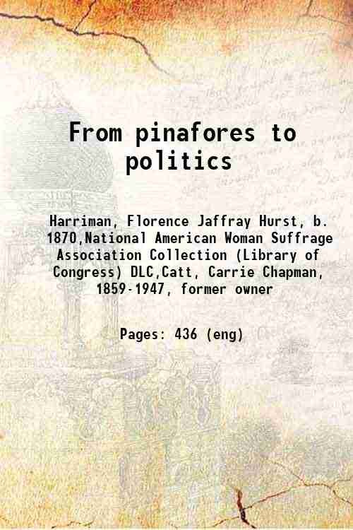 From pinafores to politics 1923