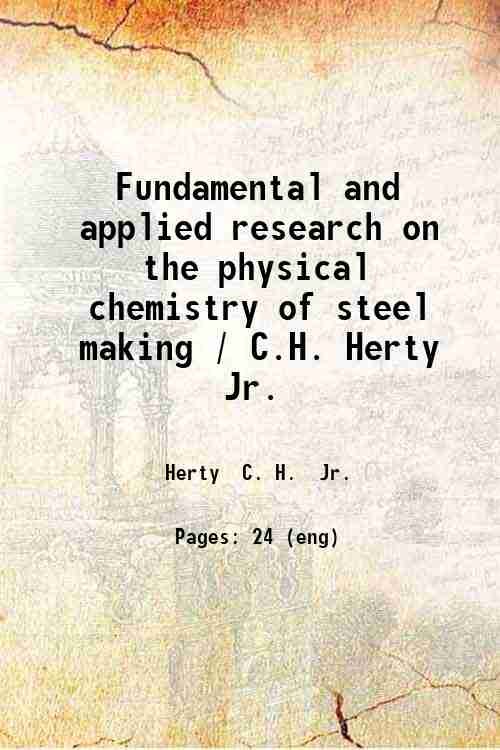 Fundamental and applied research on the physical chemistry of steel … | Immagine principale