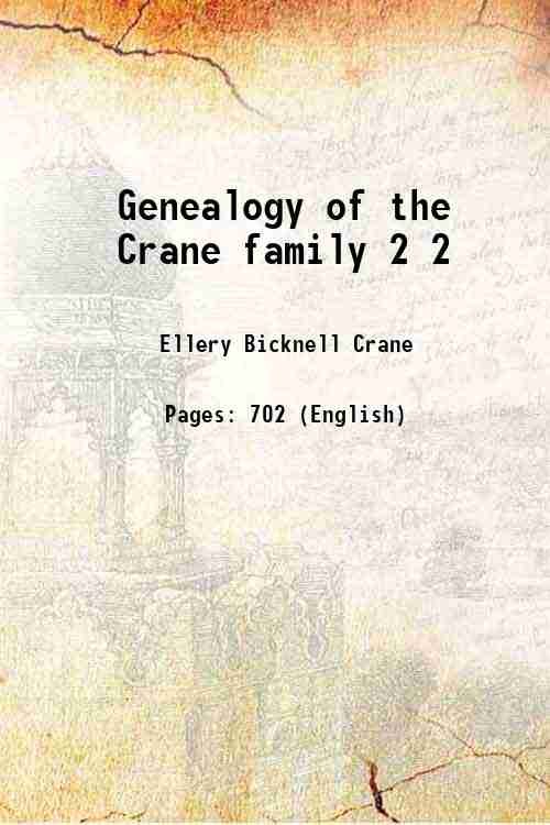 Genealogy of the Crane family Descendants of Benjamin crane of …