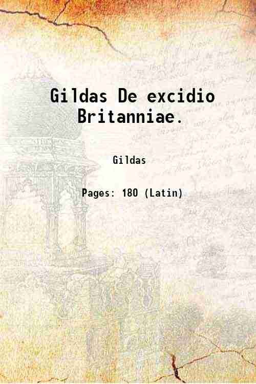 Gildas De excidio Britanniae 1838