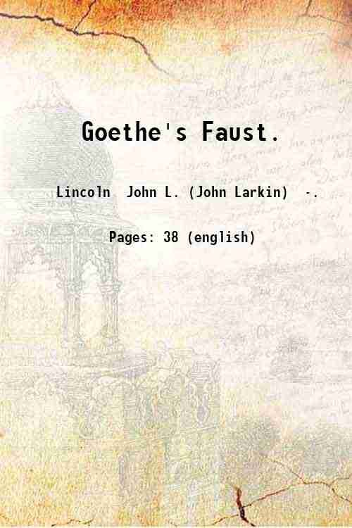 Goethe's Faust. 1869