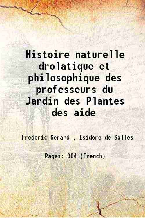 Histoire naturelle drolatique et philosophique des professeurs du Jardin des … | Immagine principale