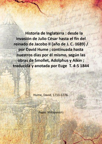 Historia de Inglaterra : desde la invasiÛn de Julio CÈsar …