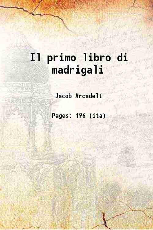 Il primo libro di madrigali 1543