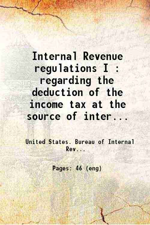 Internal Revenue regulations 1913