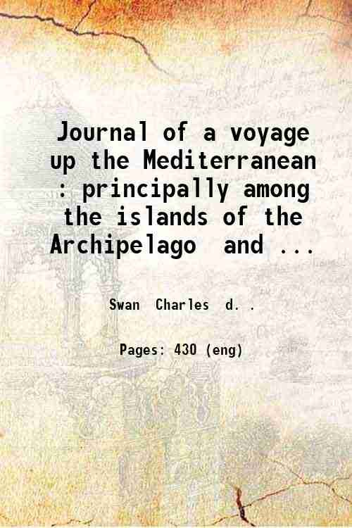 Journal of a voyage up the Mediterranean : principally among … | Immagine principale