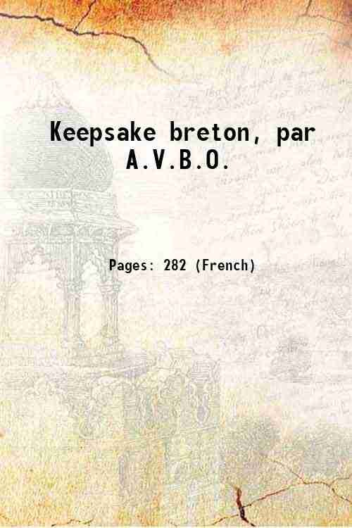 Keepsake breton, par A.V.B.O. 1841