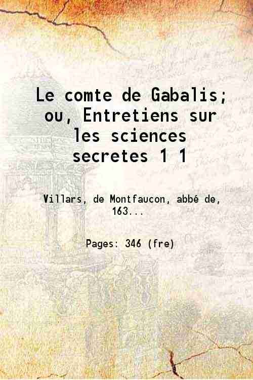 Le comte de Gabalis ou Entretiens sur les sciences secretes … | Immagine principale