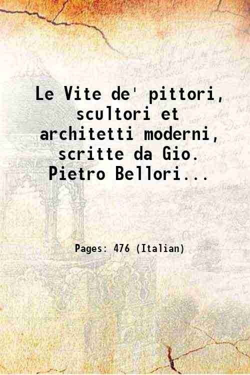 Le Vite de' pittori, scultori et architetti moderni, scritte da … | Immagine principale