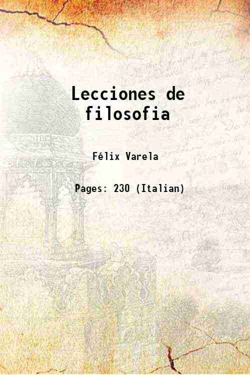 Lecciones de filosofia 1824